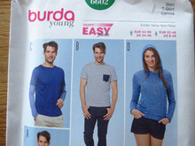 Load image into Gallery viewer, Burda  6602 T Shirt , Baselayer Hoodie Pattern for Men and Ladies