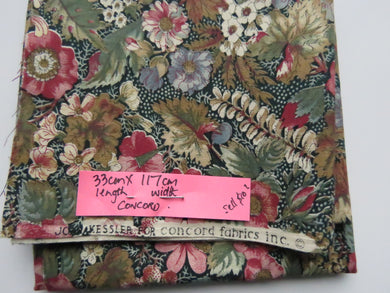 33cm long x 117cm wide Joan Kessler Concord fabric floral print 100% cotton