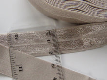 Load image into Gallery viewer, 5m Carmandy beige 20mm Fold over elastic FOE elastic Foldover