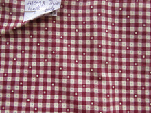Load image into Gallery viewer, 41cm Burgundy check print 100% cotton fabric 74cm wide