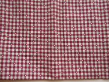 Load image into Gallery viewer, 41cm Burgundy check print 100% cotton fabric 74cm wide