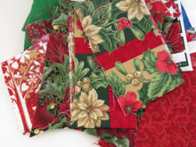 Load image into Gallery viewer, Christmas Remnants pack of small pieces- suitable for making suffolk puffs  100% cotton