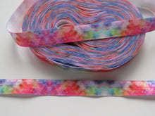 Load image into Gallery viewer, 5m Watercolour Abstract print fold over elastic FOE foldover elastic 15mm wide