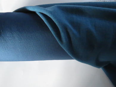 2m Jungle Teal  brushed back sweatshirt fabric 38% merino 54% polyester 8% elastane 270g 170cm wide