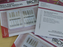 Load image into Gallery viewer, 10 Ball Point Machine Needles 70, 80, 90 and 100- Birch Creative