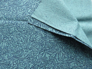 25cm long x 112cm wide Jinny Beyer teal and navy print 100% cotton