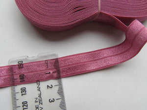 1m Victorian Rose Pink 15mm  foldover elastic fold over FOE 15mm