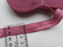 Load image into Gallery viewer, 5m Victorian Rose Pink 15mm  foldover elastic fold over FOE 15mm