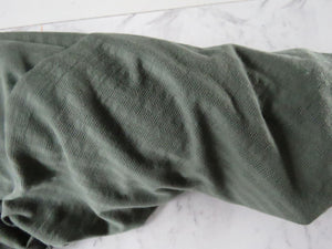 2m Huntsmen Olive green textured jersey knit 60% merino 40% polyester 170g- precut length