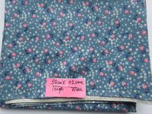 Load image into Gallery viewer, 58cm long x 112cm wide pink flowers blue floral print 100% cotton