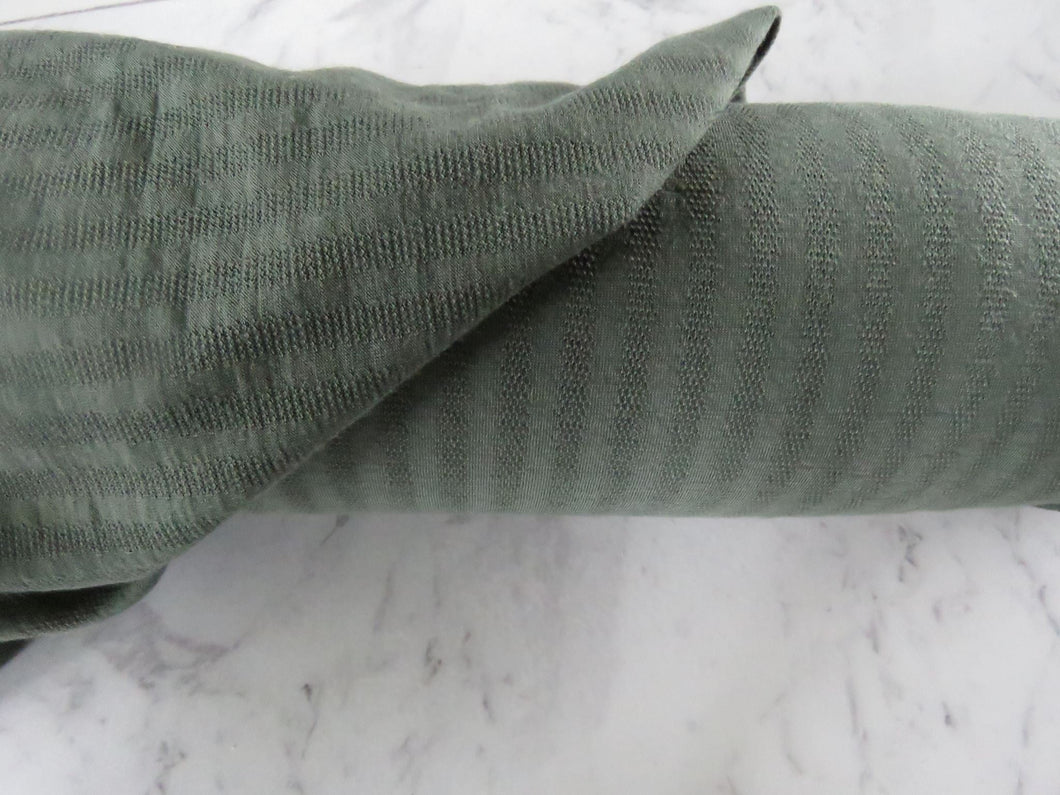 65cm Huntsmen Olive green textured jersey knit 60% merino 40% polyester 170g