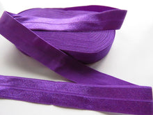 Load image into Gallery viewer, 5m Purple 20mm Fold over elastic FOE elastic Foldover