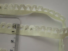Load image into Gallery viewer, 1m Cream Lacy trim Stretch Elastic trim 11mm wide- underwear, crafts etc.