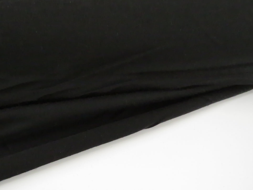 1.5m Battleton Black 96% merino and 4% elastane jersey knit 185g 145cm