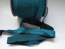 Load image into Gallery viewer, 1m Mallard teal 20mm Fold over elastic FOE elastic Foldover