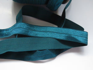 1m Mallard teal 20mm Fold over elastic FOE elastic Foldover
