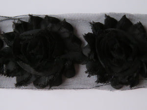 1 x Shabby chic chiffon flower- Colour Numbers 12-16. 50mm flower- 80c per individual flower