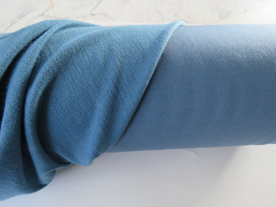 30cm Temple Blue 38% Merino 46% Polyester 16% elastane 250g sweatshirt fabric