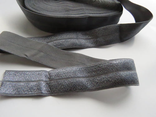 10m Charcoal Grey 20mm Fold over elastic FOE elastic Foldover