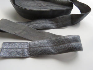 5m Charcoal Grey 20mm Fold over elastic FOE elastic Foldover