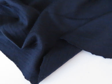 1.5m Collegiate Navy 95% Merino 5% Spandex  Jersey Knit 200g 135cm wide- precut length