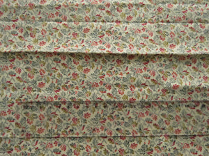 38cm long x 55cm wide Mustard red coral blue floral print 100% cotton