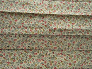 38cm long x 55cm wide Mustard red coral blue floral print 100% cotton