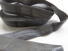 Load image into Gallery viewer, 5m Charcoal Grey 20mm Fold over elastic FOE elastic Foldover