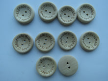 Load image into Gallery viewer, 25 buttons- 25mm Handmade printed on circumference wood look buttons