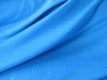 Load image into Gallery viewer, Sale 30% off-1.55m Whirlwind Blue 85% merino 15% corespun nylon 120g jersey knit -lightweight- reduced as small holes along selvage edge but fabric is fine