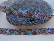 Load image into Gallery viewer, 1m Paisley Print 15mm wide Fold over elastic