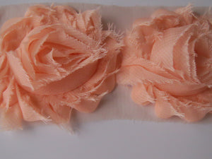 1 x Shabby chic chiffon flower- Colour Numbers 12-16. 50mm flower- 80c per individual flower