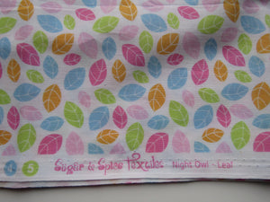 80cm Coloured leaf Sugar and Spice 100% cotton 112cm wide