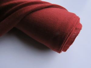 1m Charleston Rust 85% merino 15% corespun nylon jersey knit 120g- precut as last metre