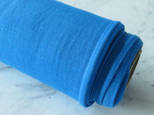 Load image into Gallery viewer, Sale 30% off-1.55m Whirlwind Blue 85% merino 15% corespun nylon 120g jersey knit -lightweight- reduced as small holes along selvage edge but fabric is fine