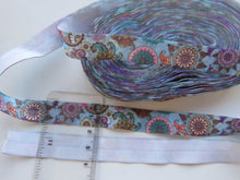 Load image into Gallery viewer, 1m Paisley Print 15mm wide Fold over elastic