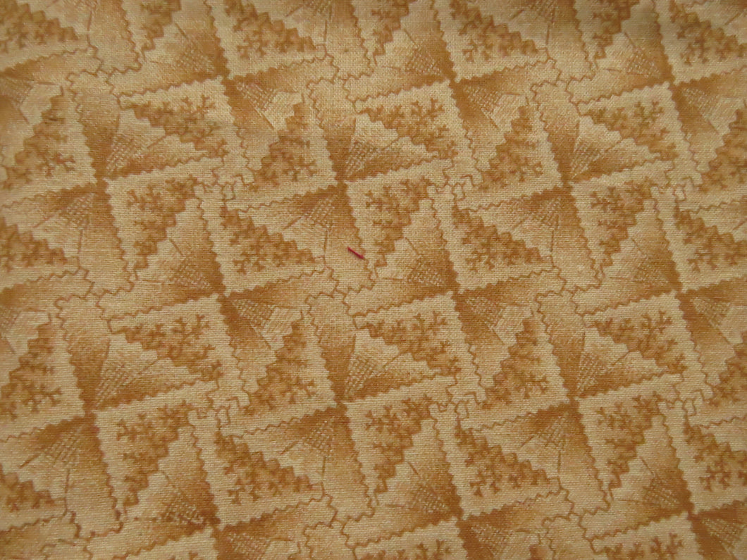 1/8th yard Approx. 56cm x 23cm Taupe triangle print