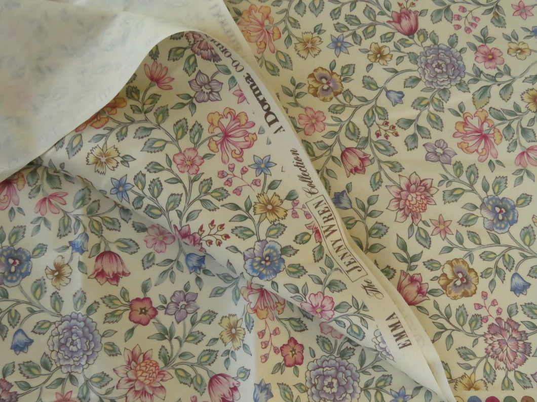 Jenny Wren Collection 100% cotton satin. 89cm long  x 121cm wide