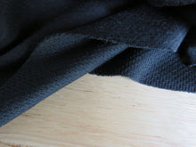 Load image into Gallery viewer, 1m Boston Black 56% merino 44% polypropylene 225g-Honeycomb back for moisture wicking