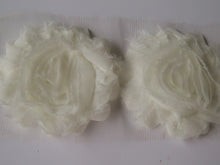 Load image into Gallery viewer, 1 x Shabby chic chiffon flower- Colour Numbers 12-16. 50mm flower- 80c per individual flower