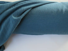 Load image into Gallery viewer, 1.3m Peacock Teal 87% merino 13% core spun nylon jersey knit 150g 165cm wide- precut