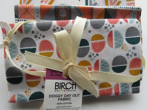 Doggy Day Out Fabric Bundle of 5 Fat Quarters. Mixed prints- 100% cotton. 50 x 52cm per piece