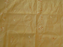 Load image into Gallery viewer, 1.14m gold embroidered 100% polyester taffeta 150cm wide