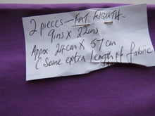 Load image into Gallery viewer, 2 Pieces Purple cotton- approx, 24 x 57cm