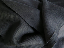 Load image into Gallery viewer, 1m Boston Black 56% merino 44% polypropylene 225g-Honeycomb back for moisture wicking