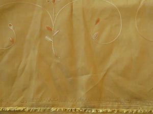 1.14m gold embroidered 100% polyester taffeta 150cm wide