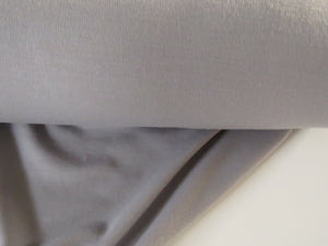 2m Virginia Pale grey 52% merino 47% polyester interlock 160cm 220g- warm and snuggly as double knit- precut