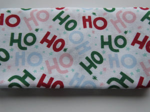 Ho! Ho! Ho! Christmas Fabric Bundle of 5 Fat Quarters. Mixed prints- 100% cotton. 50 x 52cm per piece