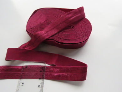3.8m Wine 20mm Fold over elastic FOE elastic Foldover