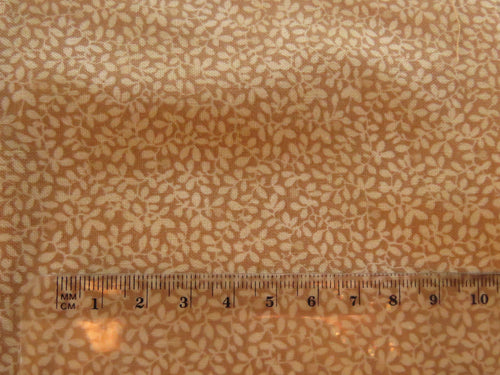 Beige Cream mini floral print Fat quarter quilting patchwork fabric- 100% cotton